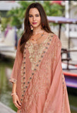 PEACH PAKISTANI STYLE ORGANZA SUIT