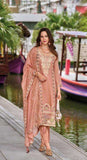 PEACH PAKISTANI STYLE ORGANZA SUIT