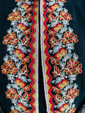 PEACOCK COLOUR WOOLEN SHRUG WITH KASHMIRI EMBROIDERY AND WOOLEN INNER AND TROUSER