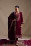 MULBERRY COLOUR EMBROIDERED VELVET SUIT