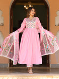 SALMON PINK ANARKALI SUIT SET