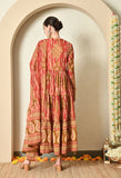 PRINTED COTTON ANARAKHA ANARKALI WITH PALAZZO AND COTTON PRINTED DUPATTA