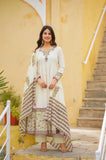 PEARL PURPLE COTTON ANARKALI SUIT