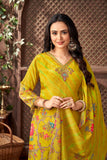 MUSTARD EMBROIDED MUSLIN SHARARA SET