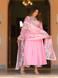 SALMON PINK ANARKALI SUIT SET