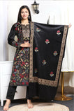 BLACK VALVET FULLY EMBROIDERED PARTY WEAR SUIT