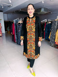 BLACK WOOLEN KASHMIRI EMBROIDERED SUIT