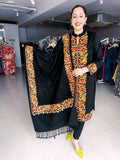 BLACK WOOLEN KASHMIRI EMBROIDERED SUIT