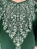 GREEN KASHMIRI EMBROIDERED ONLY FIRAN