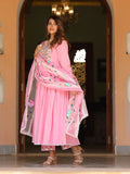 SALMON PINK ANARKALI SUIT SET