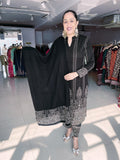 BLACK WOOLEN EMBROIDERED SUIT