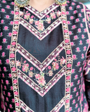 PRINTED BLACK MUSLIN PAKISTANI SUIT