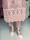 BEIGE WOOLEN EMBROIDERED SUIT