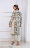 IVORY WOOLEN SHRUG WITH KASHMIRI EMBROIDERY PAIRED WITH WOOLEN INNER AND TROUSER