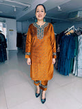 DESIGNER COTTON VELVET EMBROIDERED PARTY WEAR SUIT