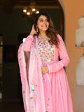 SALMON PINK ANARKALI SUIT SET