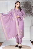 LILAC WOOLEN EMBROIDERED SUIT