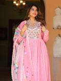 SALMON PINK ANARKALI SUIT SET