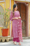 PLUM COTTON SUIT SET