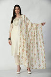 IVORY CHANDERI SUIT WITH GOTTA PATTI WORK AND BLOCK PRINTED DUPATTA