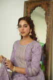 LILAC COTTON SCHIFFLI FLARED ANARKALI