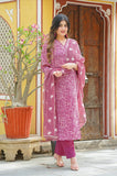 PLUM COTTON SUIT SET