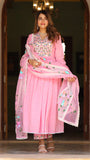 SALMON PINK ANARKALI SUIT SET