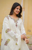 PEARL PURPLE COTTON ANARKALI SUIT