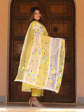 YELLOW EMBROIDERED ANARKALI SUIT