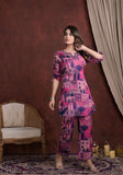 PINK AND PURPLE CHINON DESIGNER CO-ORD SET