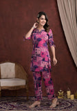 PINK AND PURPLE CHINON DESIGNER CO-ORD SET