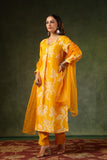 SUNLIGHT YELLOW SILK SUIT