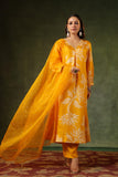 SUNLIGHT YELLOW SILK SUIT