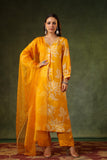 SUNLIGHT YELLOW SILK SUIT