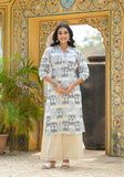 BLUE PRINTED ONLY KURTA