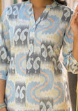 BLUE PRINTED ONLY KURTA