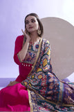 MAGENTA SILK AFGANI SUIT