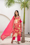 PINK SILK PRINTED KURTA SET PAIRED WITH SLEEVES