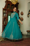 RAMA GREEN GEORGETTE FULLY EMBROIDERED ANARKALI SUIT