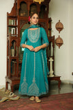 RAMA GREEN GEORGETTE FULLY EMBROIDERED ANARKALI SUIT