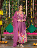 PURPLE SILK ANARKALI SUIT