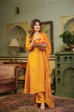 GOLD SHIMMER BANDHEJ SUIT SET