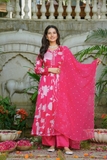 Bright Pink Chinnon Suit Set