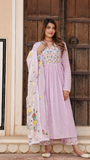 Purple Anarkali Suit set