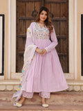 Purple Anarkali Suit set