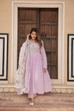 Purple Anarkali Suit set