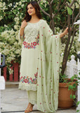 Green Cotton designer suit