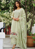 Green Cotton designer suit