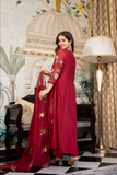 Blushed Burgundy Mul Chanderi Suit Set
