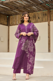 Plum Petals Suit Set